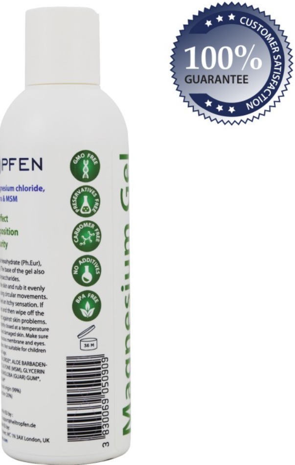 Magnesium Gel with Aloe Vera & MSM, 200ml Kring Hälsa