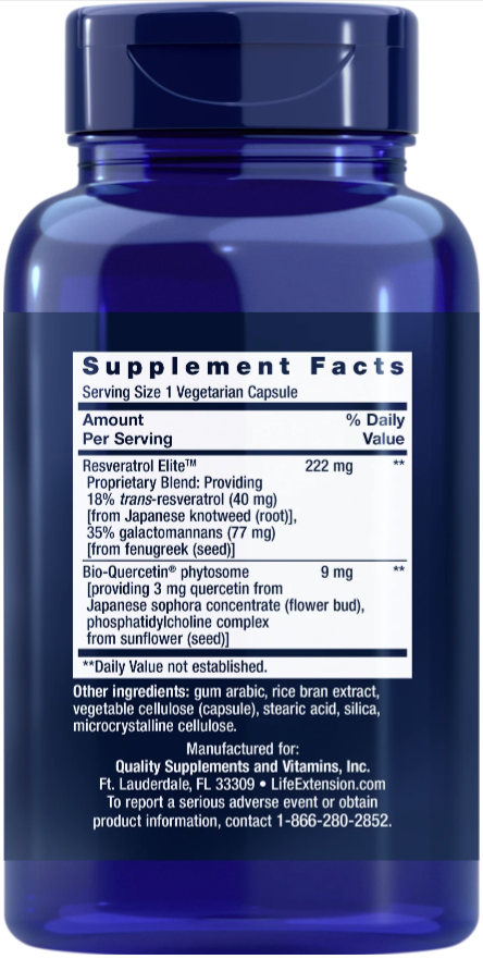 Life Extension Optimized Resveratrol Elite – Antioxidant - BF 09/26 - 2