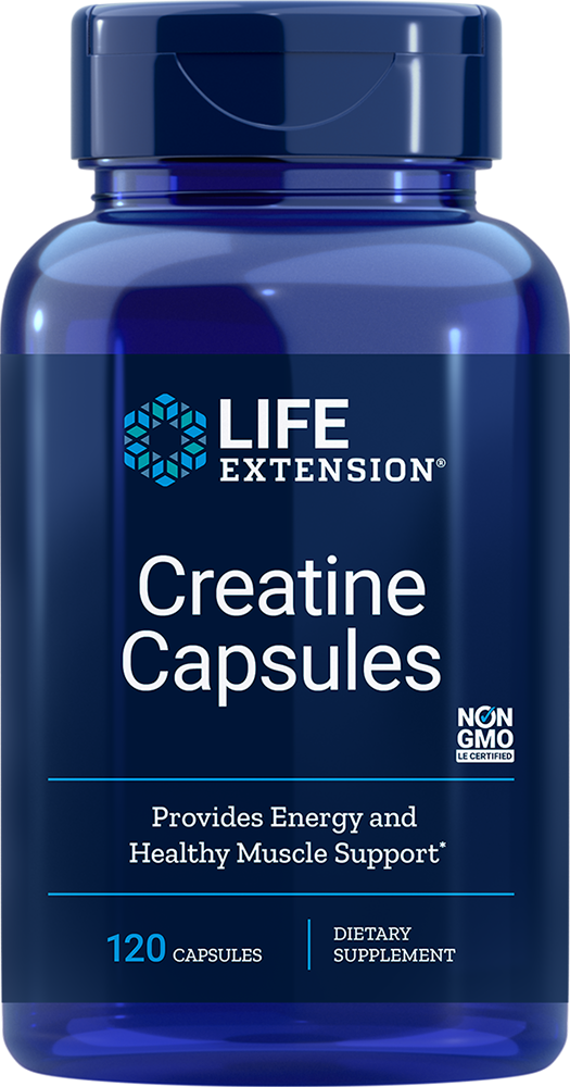 Life Extension Creatine – Kreatinkapslar (120 kap) - BF 09/26