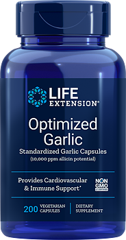 Life Extension Optimized Garlic – Vitlöksextrakt (200 kap) - BF 08/26
