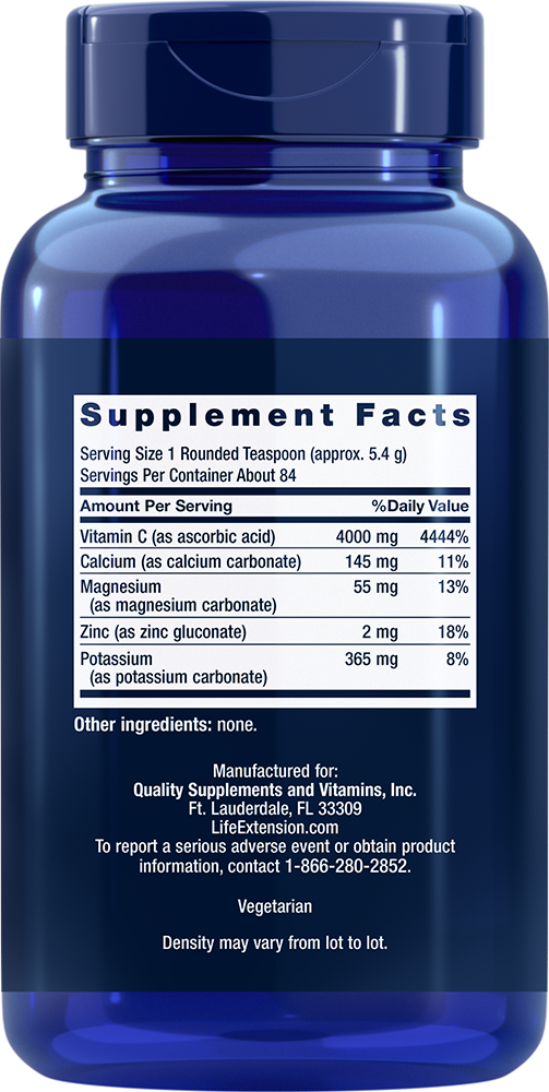 Life Extension Buffered Vitamin C Powder – Buffrat C-vitamin (454g) - 2