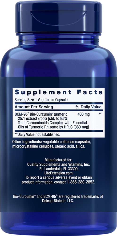 Life Extension Super Bio-Curcumin 400 mg – Gurkmeja & Kurkumin (60 kapslar) - 2