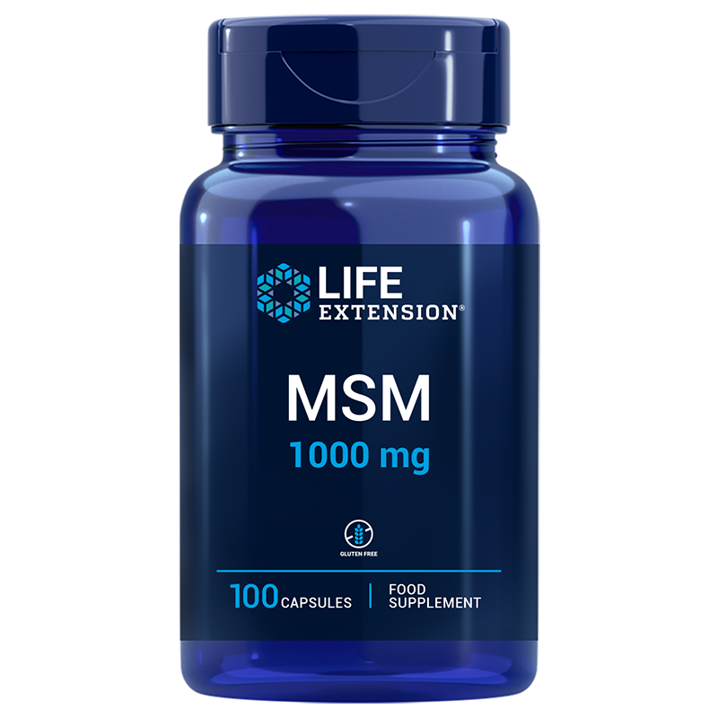 Life Extension MSM 1000 mg – Organiskt Svavel för Leder (100 kapslar)
