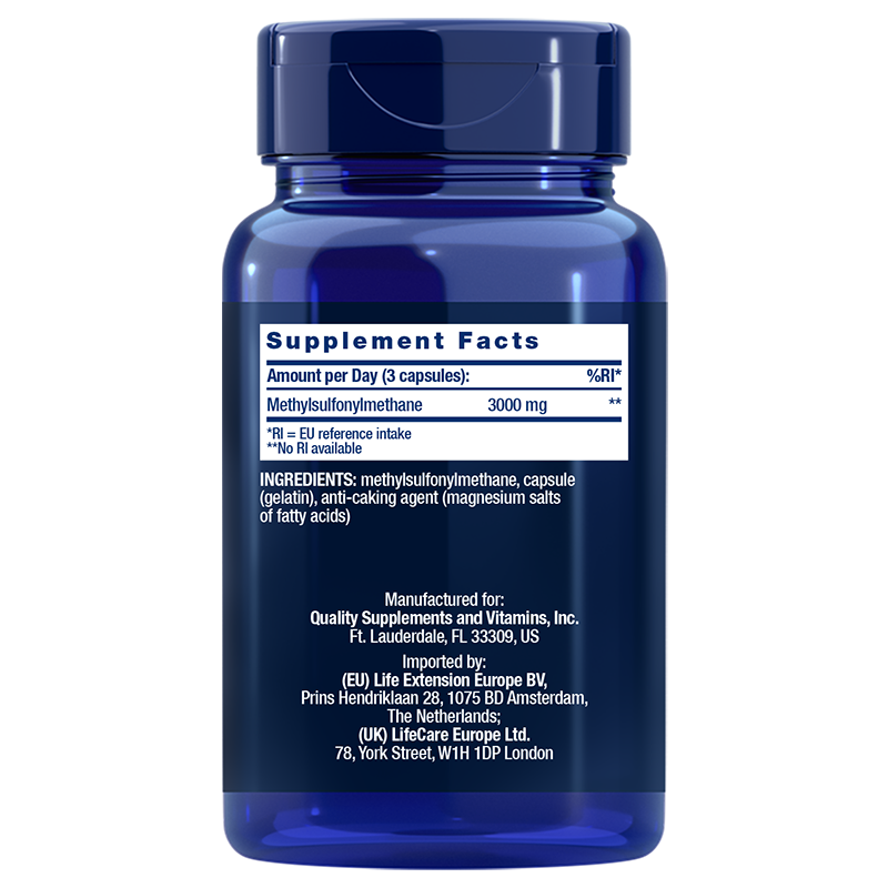Life Extension MSM 1000 mg – Organiskt Svavel för Leder (100 kapslar) - 2