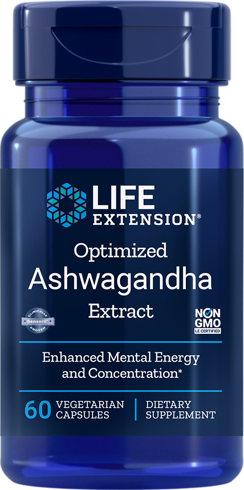 Life Extension Optimized Ashwagandha Extract – Mot Stress (60 kapslar)