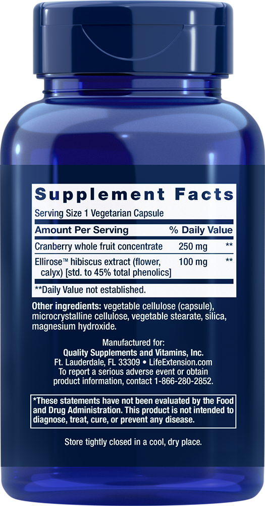 Life Extension Optimized Cran-Max – Tranbärsextrakt (60 kapslar) - 2