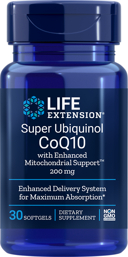 Life Extension Super Ubiquinol CoQ10 200 mg – Högdos Q10 (30 kap)