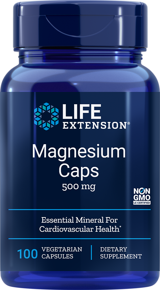 Life Extension Magnesium Caps 500 mg – Högdos Magnesium (100 kap)