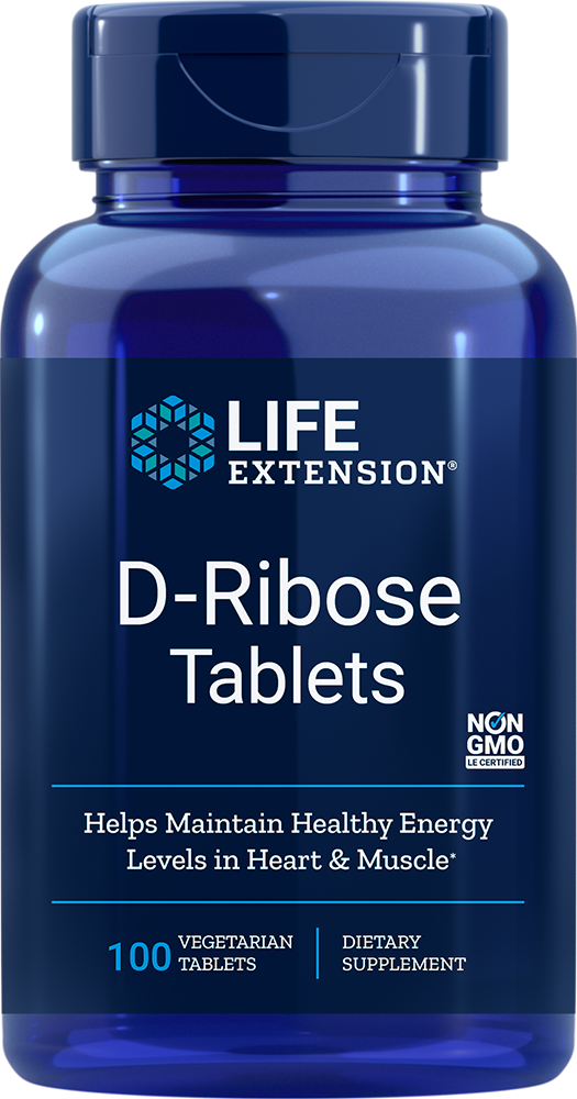 Life Extension D-Ribose Tablets – Cellulär Energi (100 tabletter)