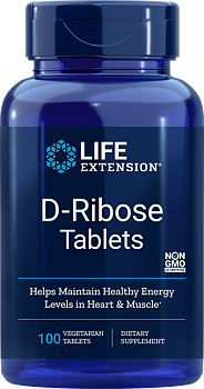 Life Extension D-Ribose Tablets – Cellulär Energi (100 tabletter)
