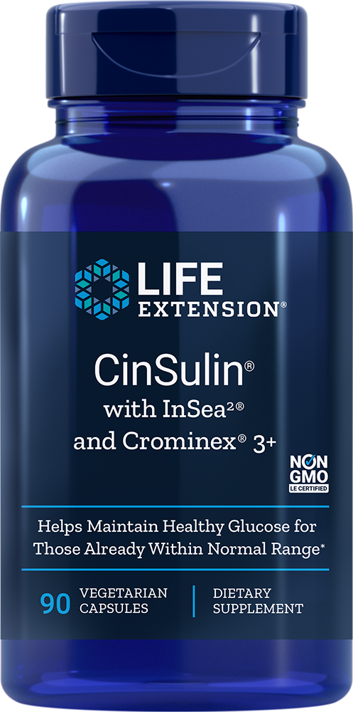 Life Extension CinSulin – Kanelextrakt & Krom för Blodsocker (90 kap)