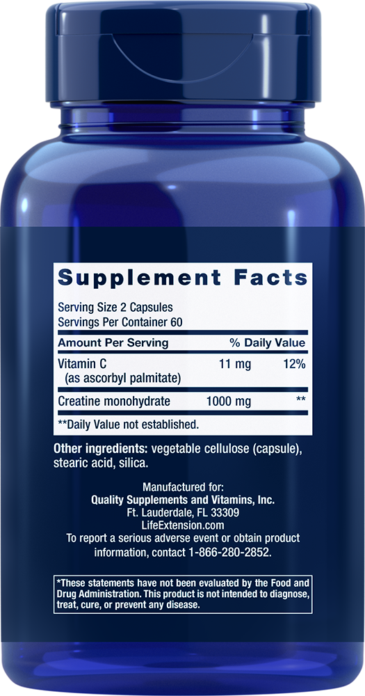 Life Extension Creatine – Kreatinmonohydrat för Muskler (120 kap) - 2