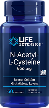 Life Extension N-Acetyl-L-Cysteine 600 mg – NAC Antioxidant (60 kap)