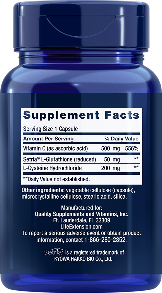 Life Extension Glutathione Cysteine & C – Antioxidantkomplex (100 kap) - 2
