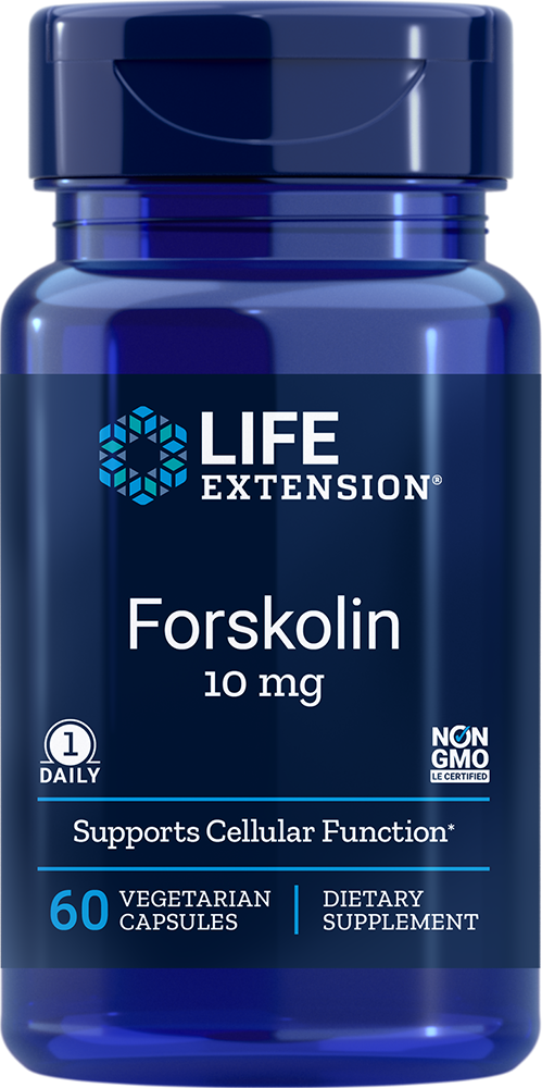 Life Extension Forskolin 10 mg – Standardiserat Coleus (60 kapslar)