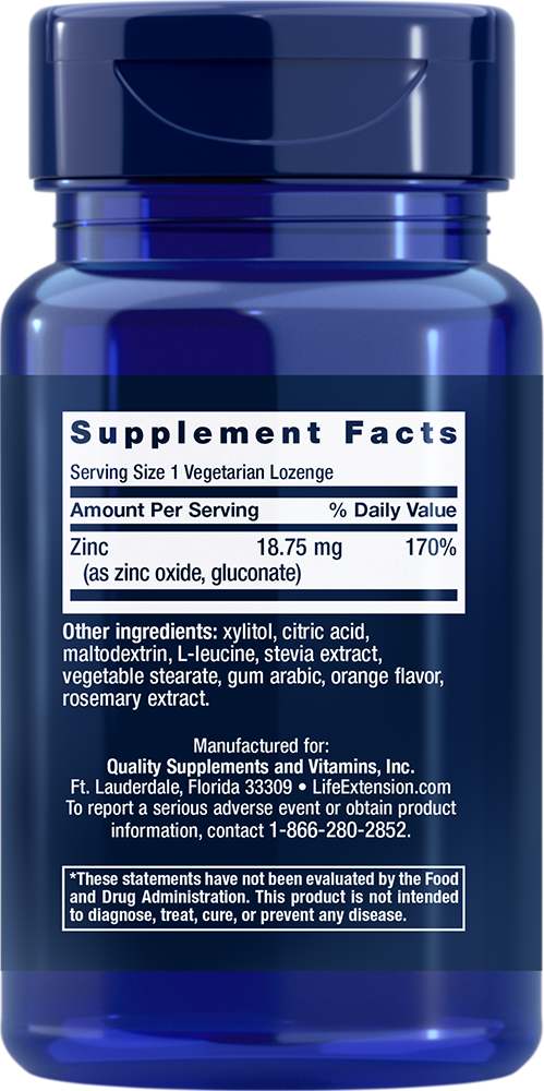 Life Extension Zinc Lozenges – Zink sugtabletter för Immunförsvar - 2