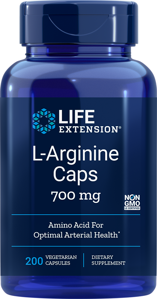 Life Extension L-Arginine 700 mg – Aminosyra för Cirkulation (200 kap)