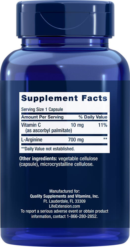 Life Extension L-Arginine 700 mg – Aminosyra för Cirkulation (200 kap) - 2