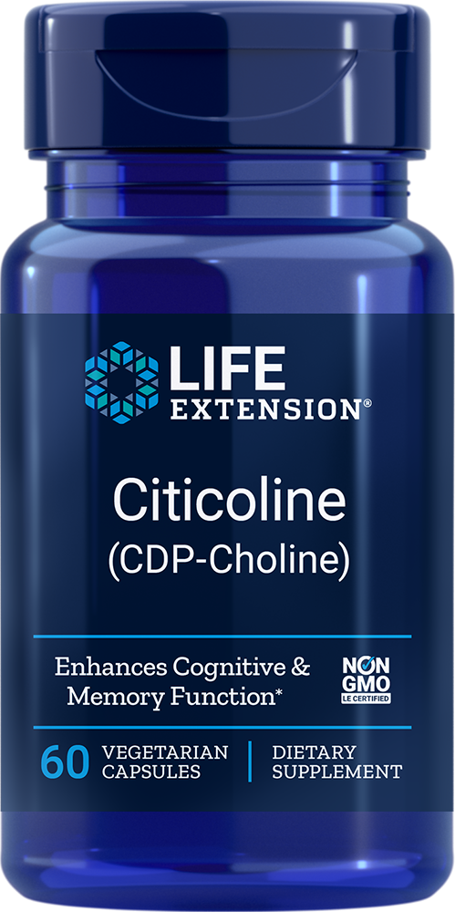 Life Extension CDP-Choline 250 mg – Citikolin för Hjärnan (60 kap)
