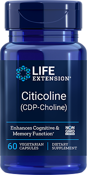 Life Extension CDP-Choline 250 mg – Citikolin för Hjärnan (60 kap)