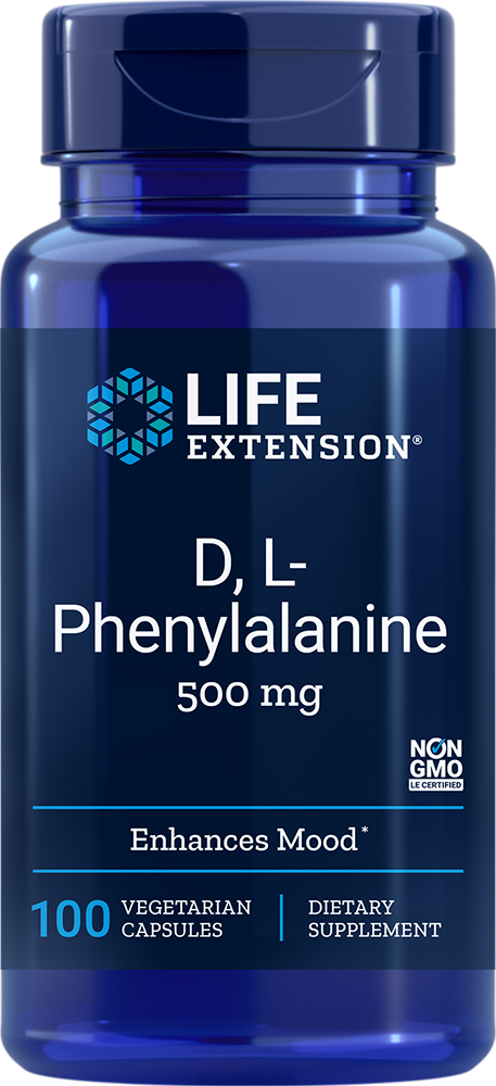 Life Extension D,L-Phenylalanine 500 mg – Aminosyra (100 kap)