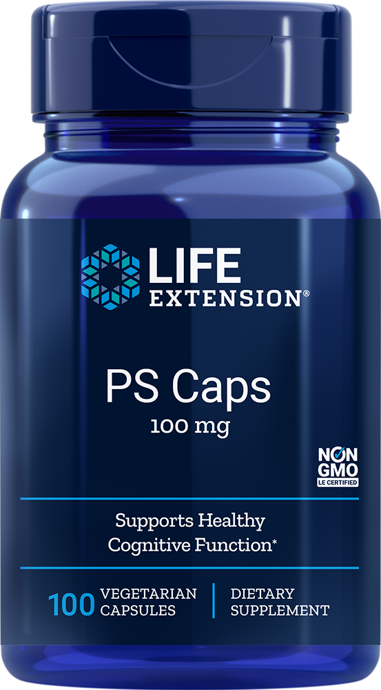 Life Extension PS Phosphatidylserine 100 mg – Minne (100 kapslar)