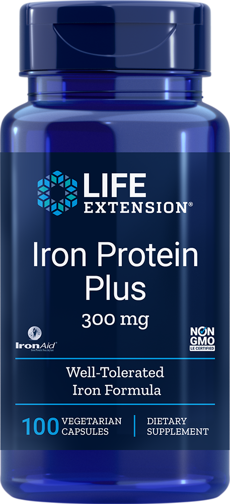 Life Extension Iron Protein Plus – Skonsamt Järntillskott (100 kap)