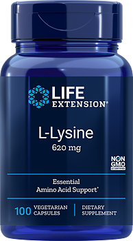 Life Extension L-Lysine 620 mg – Essentiell Aminosyra (100 kap)