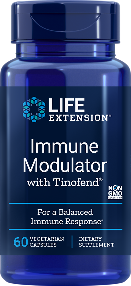 Life Extension Immune Modulator with Tinofend – Immunstöd (60 kap)
