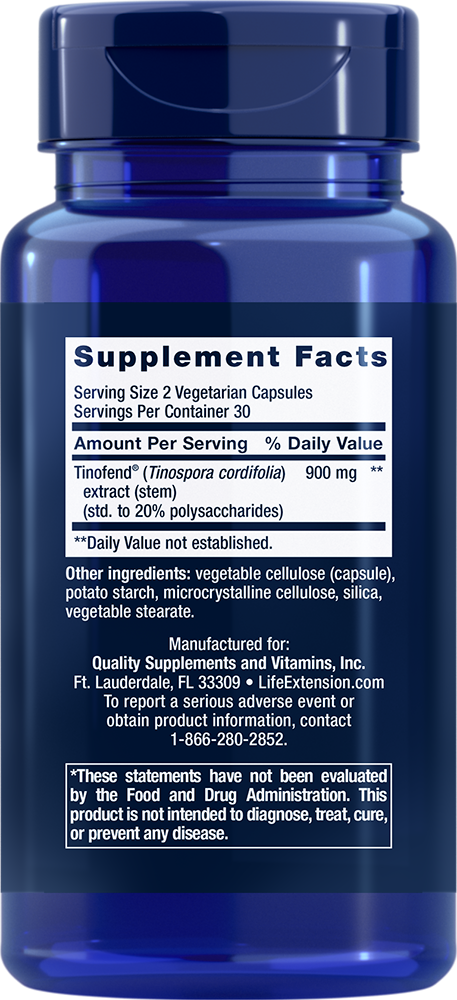 Life Extension Immune Modulator with Tinofend – Immunstöd (60 kap) - 2