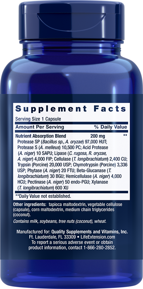 Life Extension Extraordinary Enzymes – Matsmältningsenzymer (60 kap) - 2