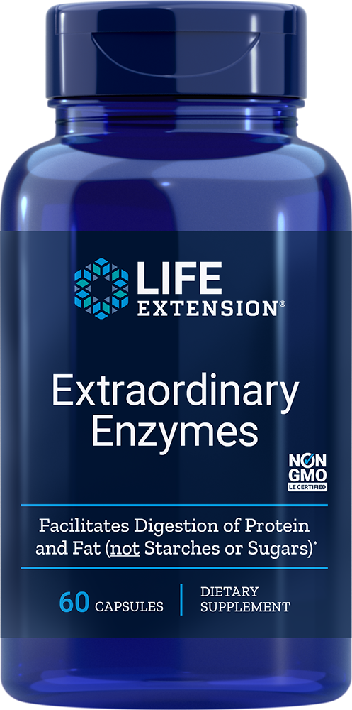 Life Extension Extraordinary Enzymes – Matsmältningsenzymer (60 kap)