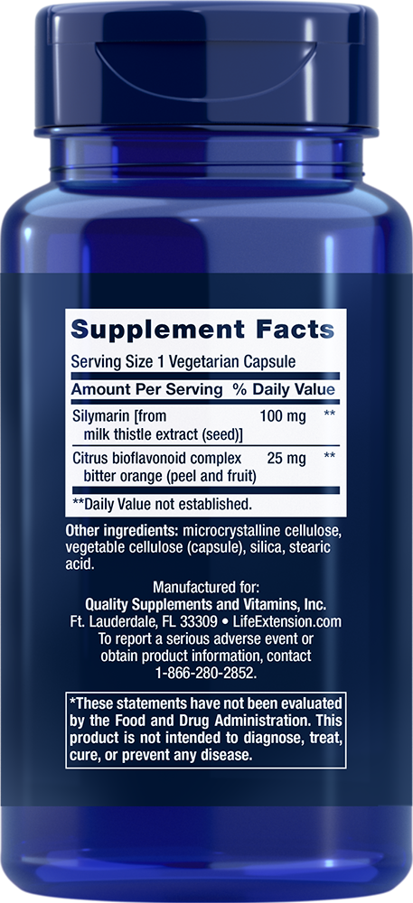 Life Extension Silymarin 100 mg – Mariatistel för Levern (90 kap) - 2