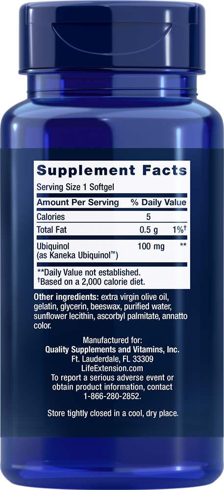 Life Extension Super Ubiquinol CoQ10 100 mg – Aktivt Q10 (60 softgels) - 2