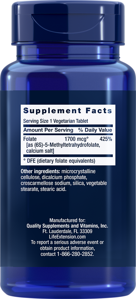 Life Extension Optimized Folate 1700 mcg – Aktiv Folsyra - 2