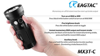 EAGTAC MX3T-C, 10.000 Lumen