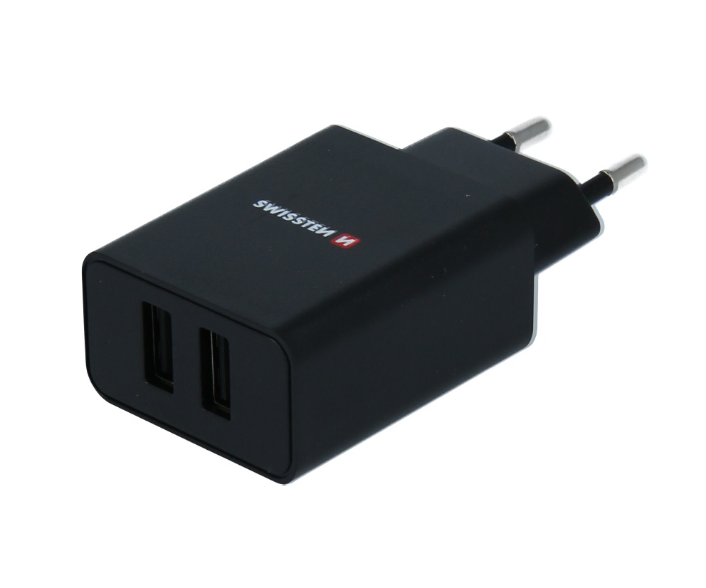 SWISSTEN Adapter 2x USB 2,1A Svart - 2