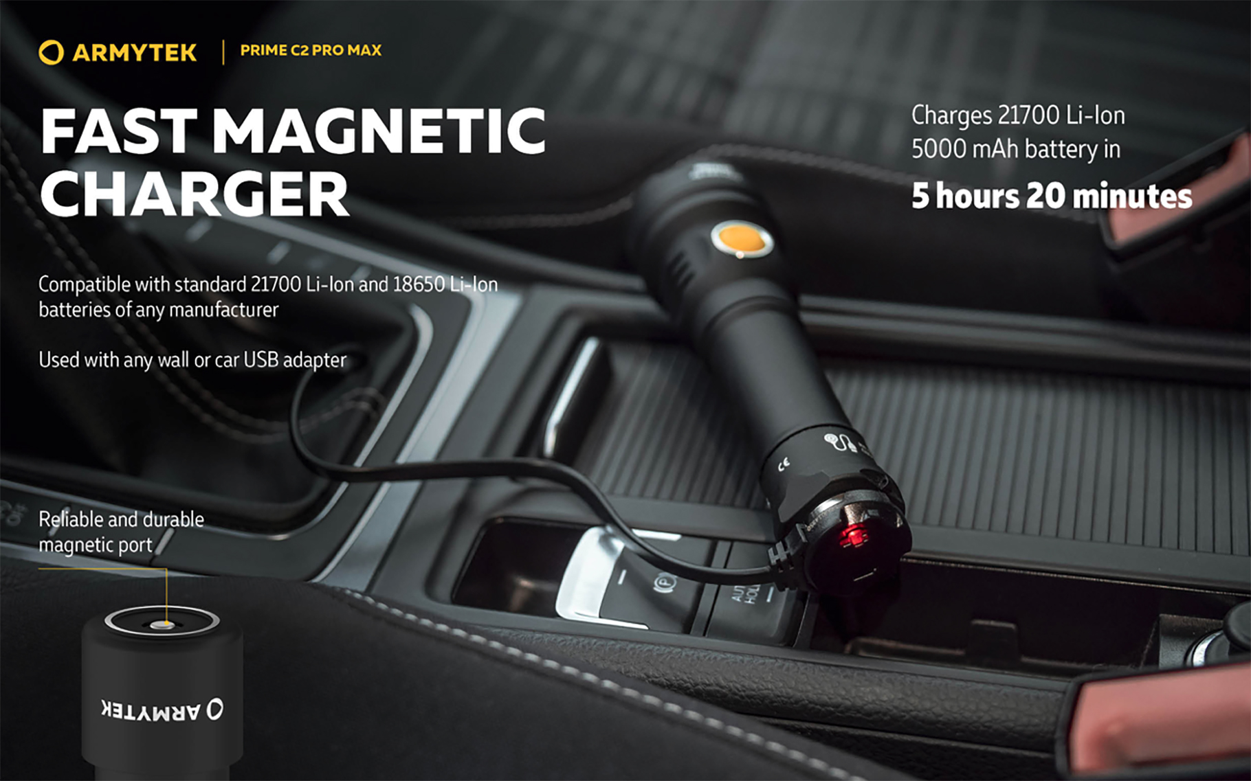 Armytek Prime C2 Pro MAX Magnet Laddning 4000 Lumen - 8