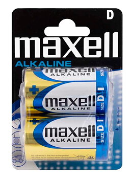 Maxell D- batteri, 2-pack