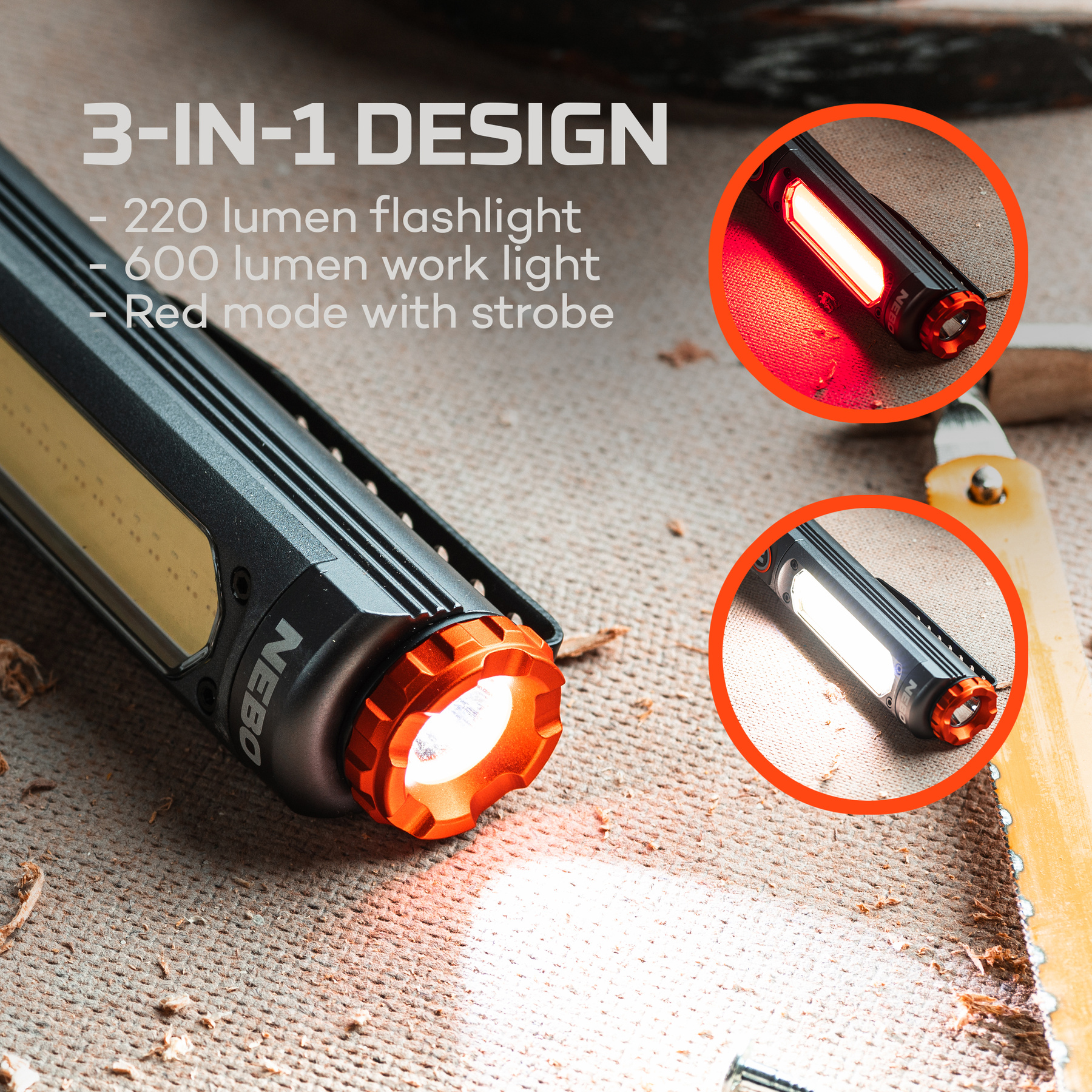 NEBO Big Larry Pro+, 600 Lumen - 3