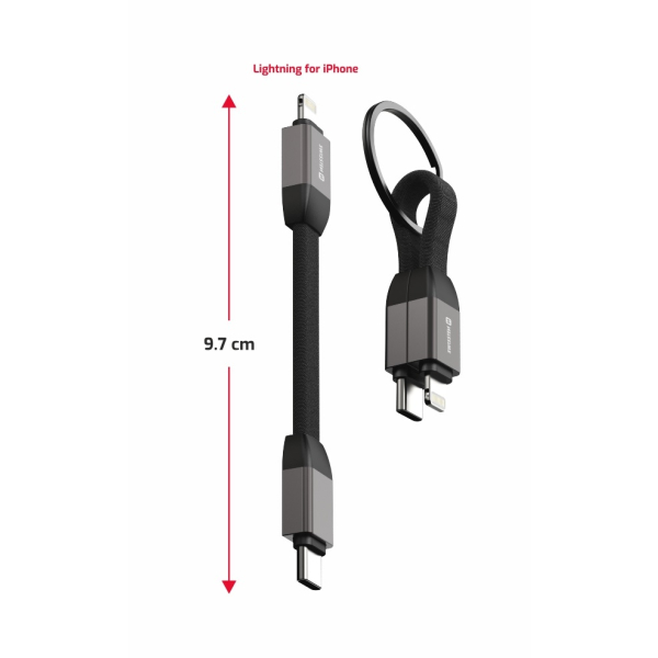 Swissten Magnetic Keychain USB-C / Lightning - 2