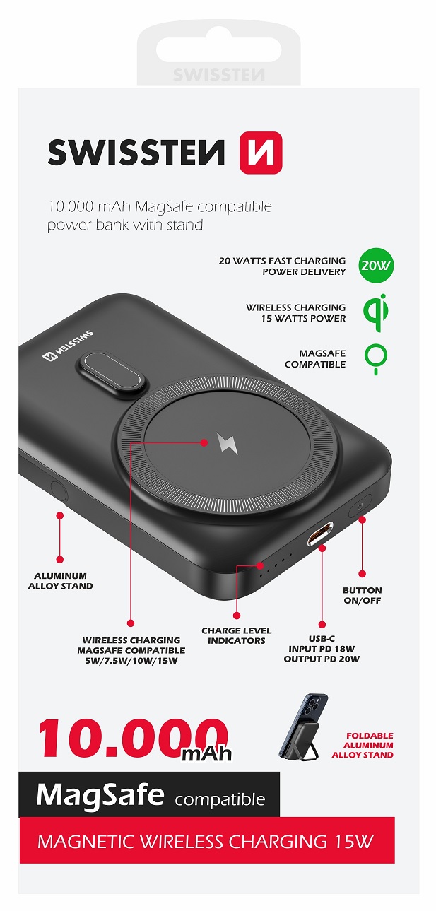 Swissten Magsafe 20W 10000mAh - 4