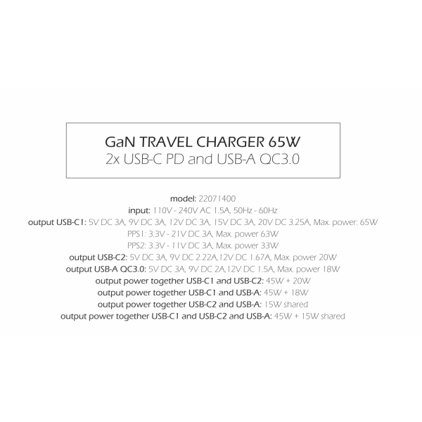 Swissten GaN Charger 65W - 3