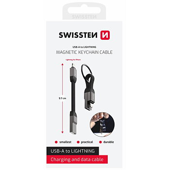 Swissten Magnetic Keychain USB / Lightning