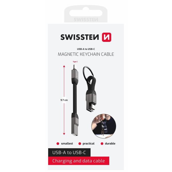 Swissten Magnetic Keychain USB / USB-C - 2