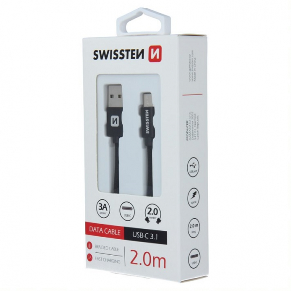 Swissten Textilkabel USB/USB-C 2m - 4