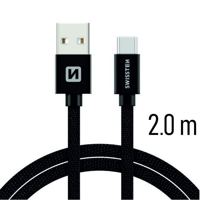 Swissten Textilkabel USB/USB-C 2m - 5
