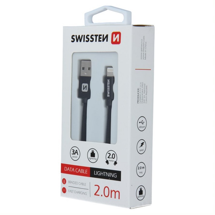 Swissten Textilkabel USB/Lightning 2m - 3