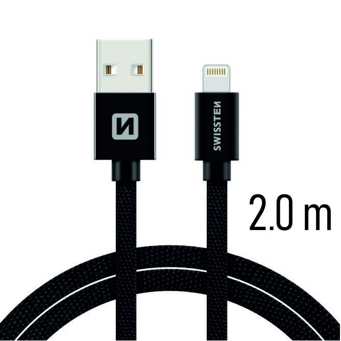 Swissten Textilkabel USB/Lightning 2m - 4
