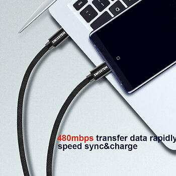 Swissten Textilkabel USB-C/USB-C 2m